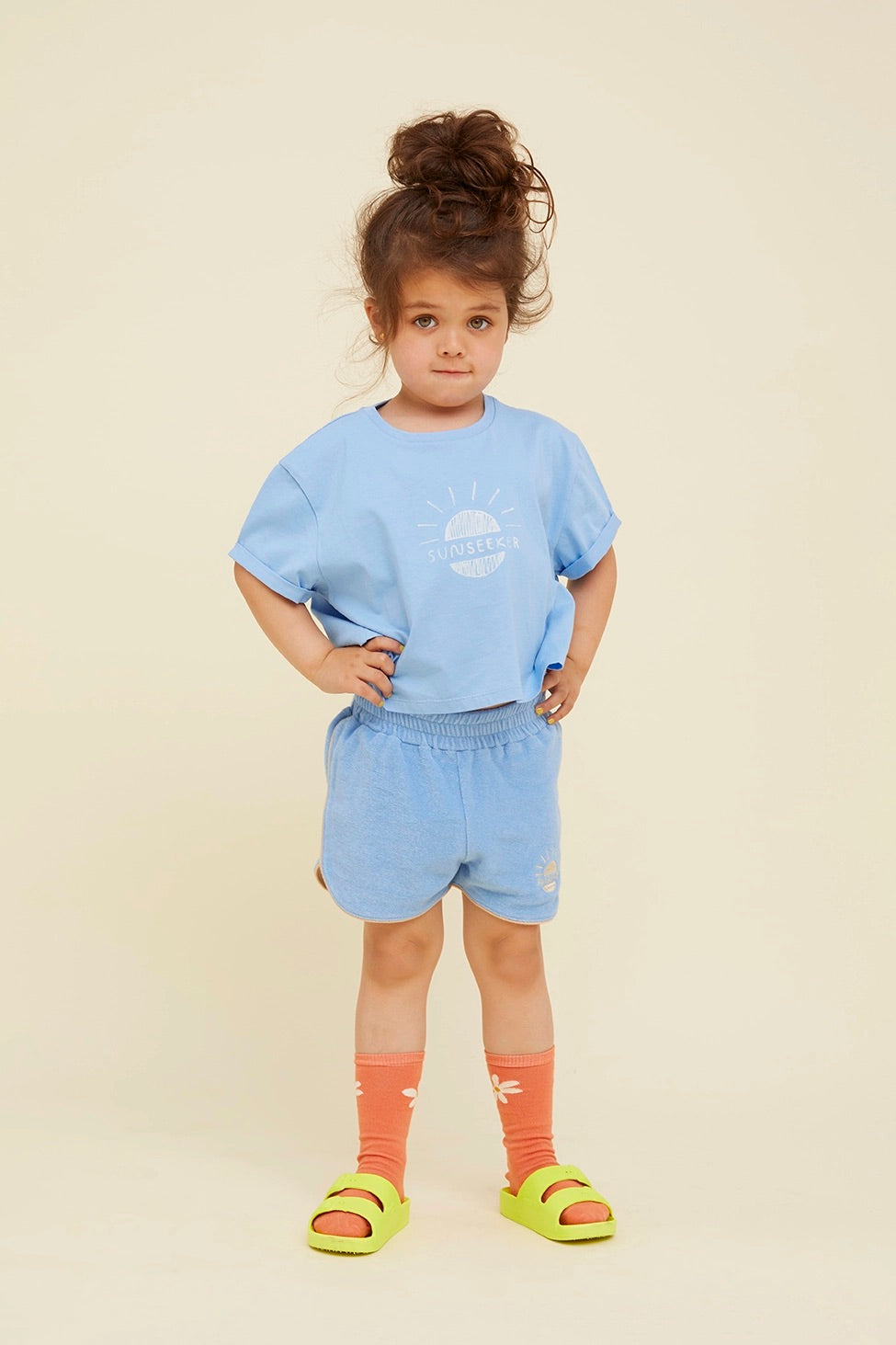 T-shirt crop azzurra Sunseeker