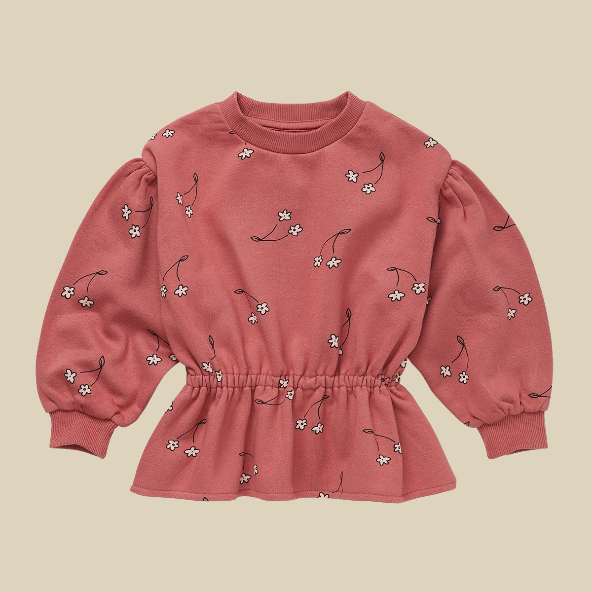 Felpa arricciata Cherry Flower