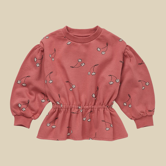 Felpa arricciata Cherry Flower