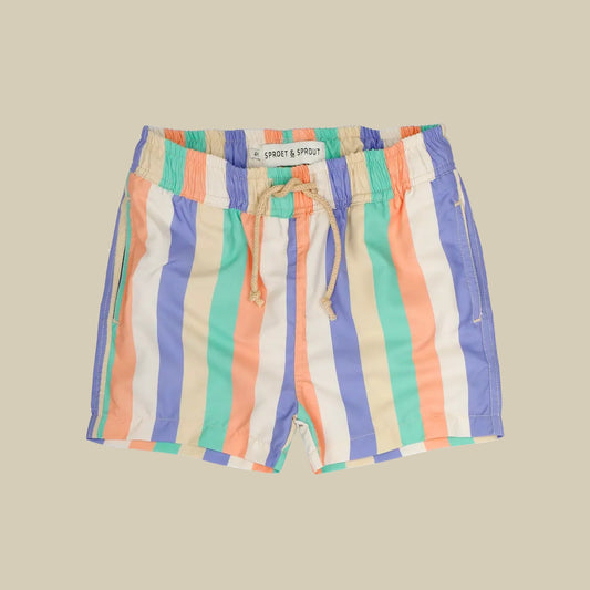 Boxer mare a righe multicolor