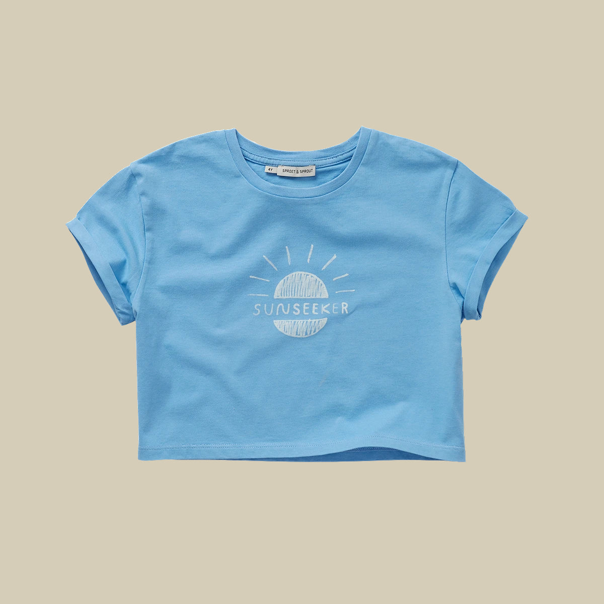 T-shirt crop azzurra Sunseeker
