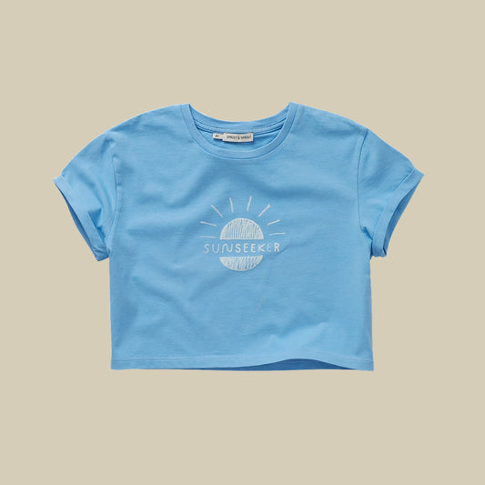 T-shirt crop azzurra Sunseeker