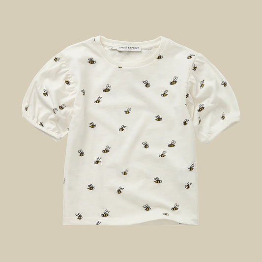 T-shirt bianca con apine