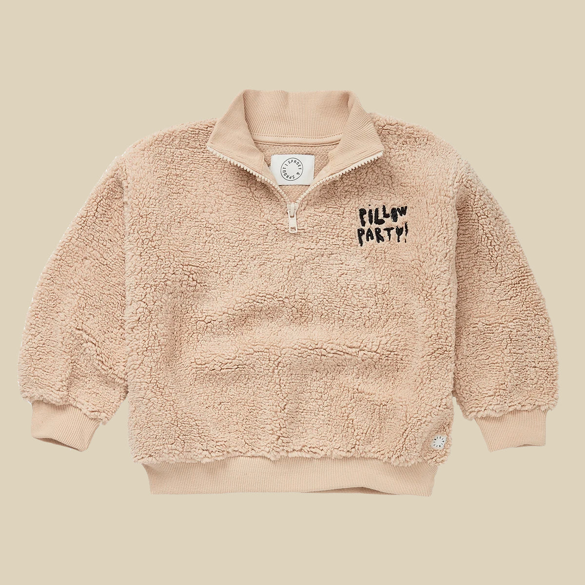 Felpa color panna effetto Teddy