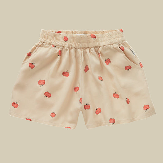 Shorts con mele all-over