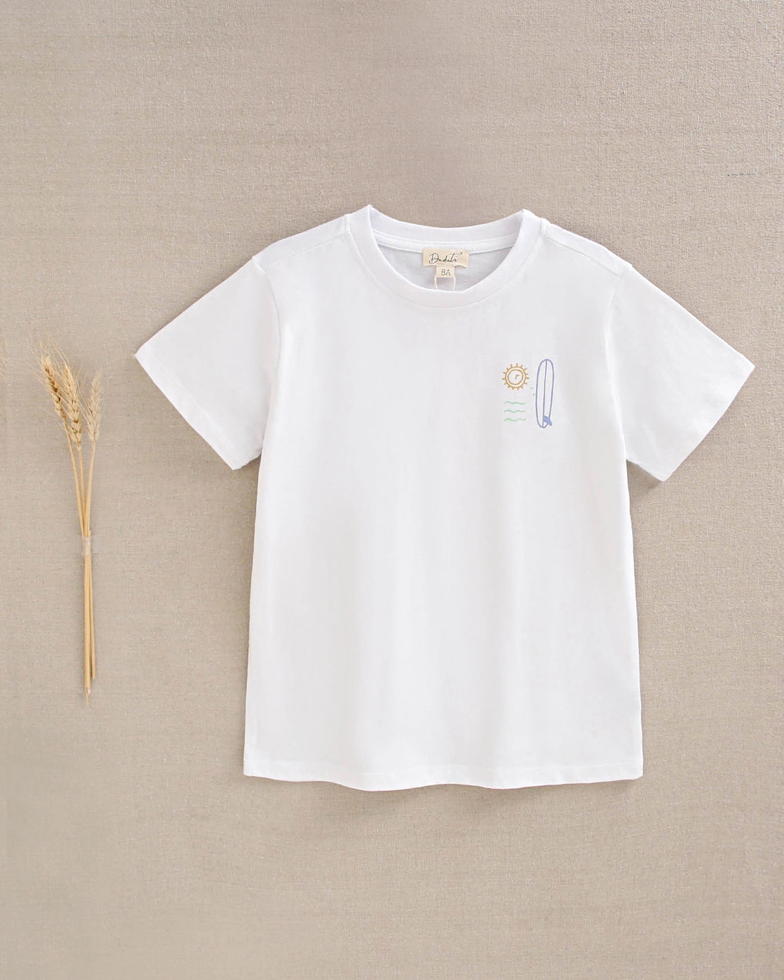 T-shirt maniche corte bianca "Vibes"