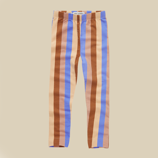 Leggings a righe multicolor