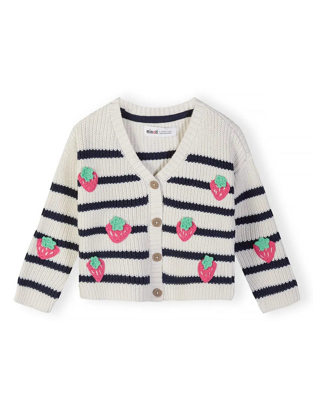 Cardigan a righe con fragole