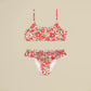 Bikini in Lycra Liberty fiori rossi
