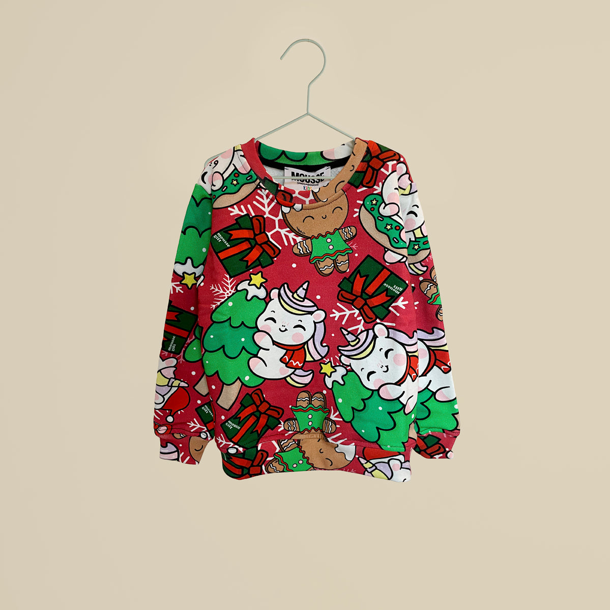 Felpa di Natale con unicorni