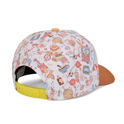 Cappellino in cotone bio fantasia London