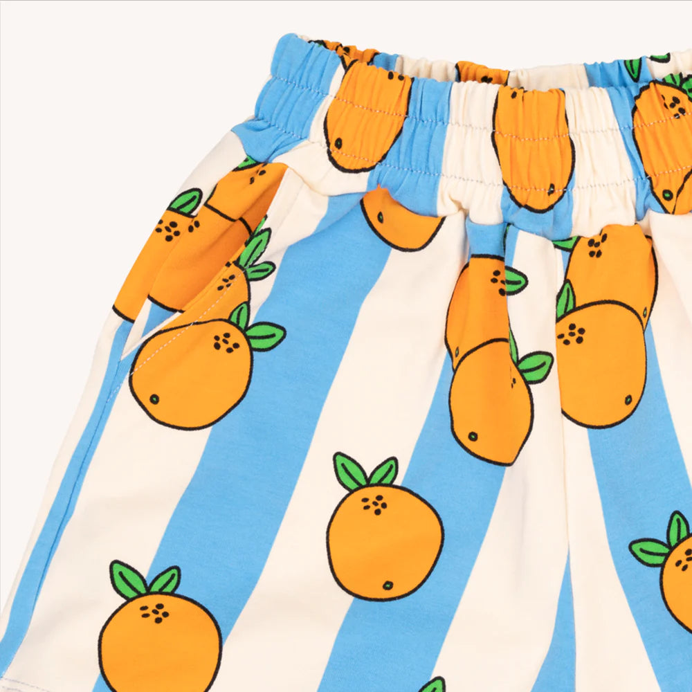 Shorts in cotone con arance all-over