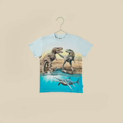 T-shirt mezze maniche con stampa dinosauri