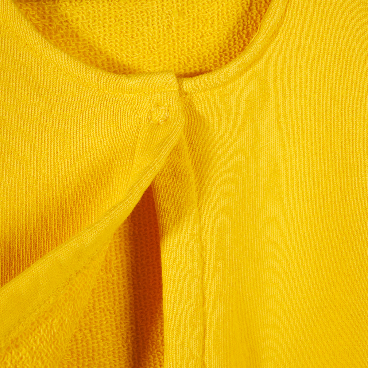Felpina giallo girasole con bottoncino