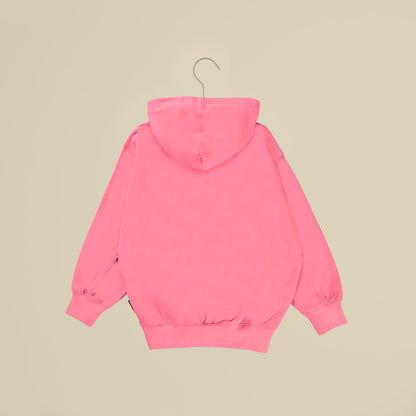 Felpa unisex rosa bubblegum con cappuccio