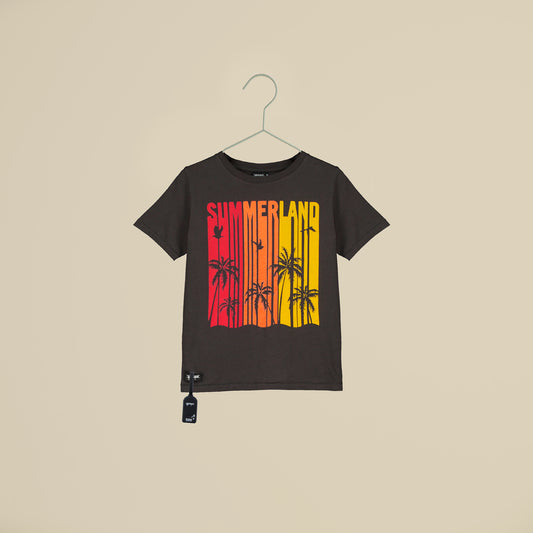 T-shirt sonora maniche corte nera "Summerland"