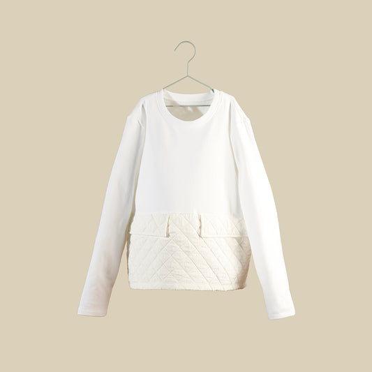 Maglia trapuntata bianca