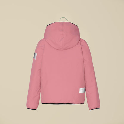 Piumino imbottito velvet rose con cappuccio
