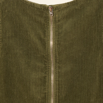 Tuta ampia smanicata in velluto verde