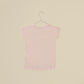 T-shirt rosa con stampa gatti e fiori