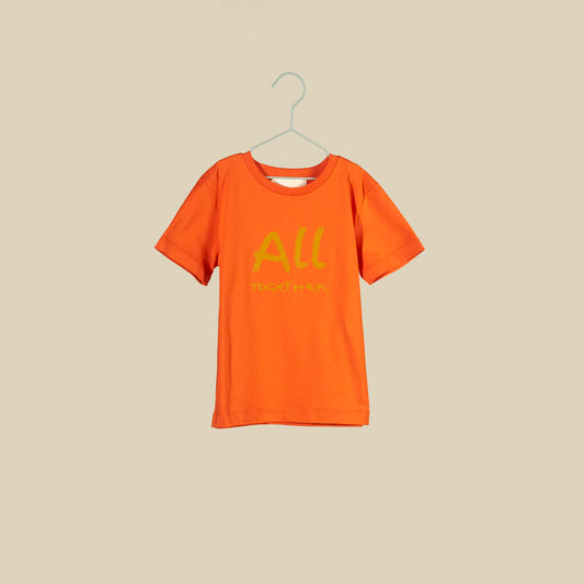 T-shirt maniche corte arancio "ALL together"