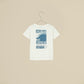 T-shirt maniche corte bianca "Catch the wave"