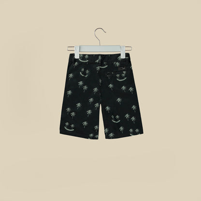 Shorts neri con palme verdi