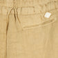Pantalone sabbia in lino con elastico in vita