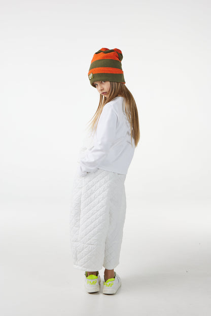Pantalone trapuntato bianco