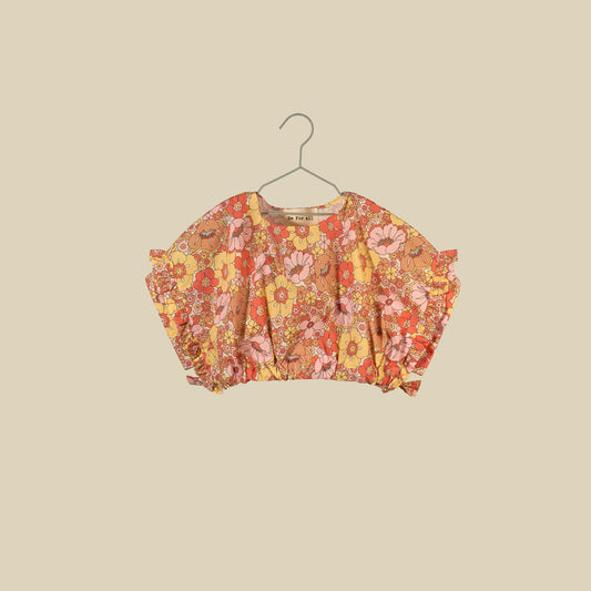 Top crop stampa floreale