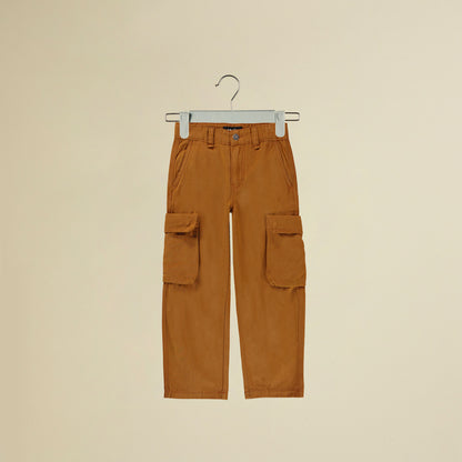 Pantalone lungo cargo marrone