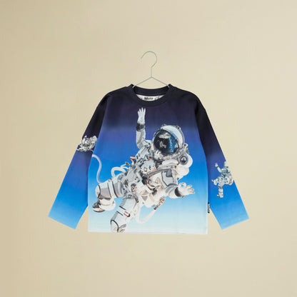 T-shirt maniche lunghe stampa astronauta