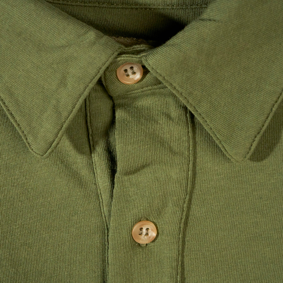 Polo a maniche corte in jersey verde militare
