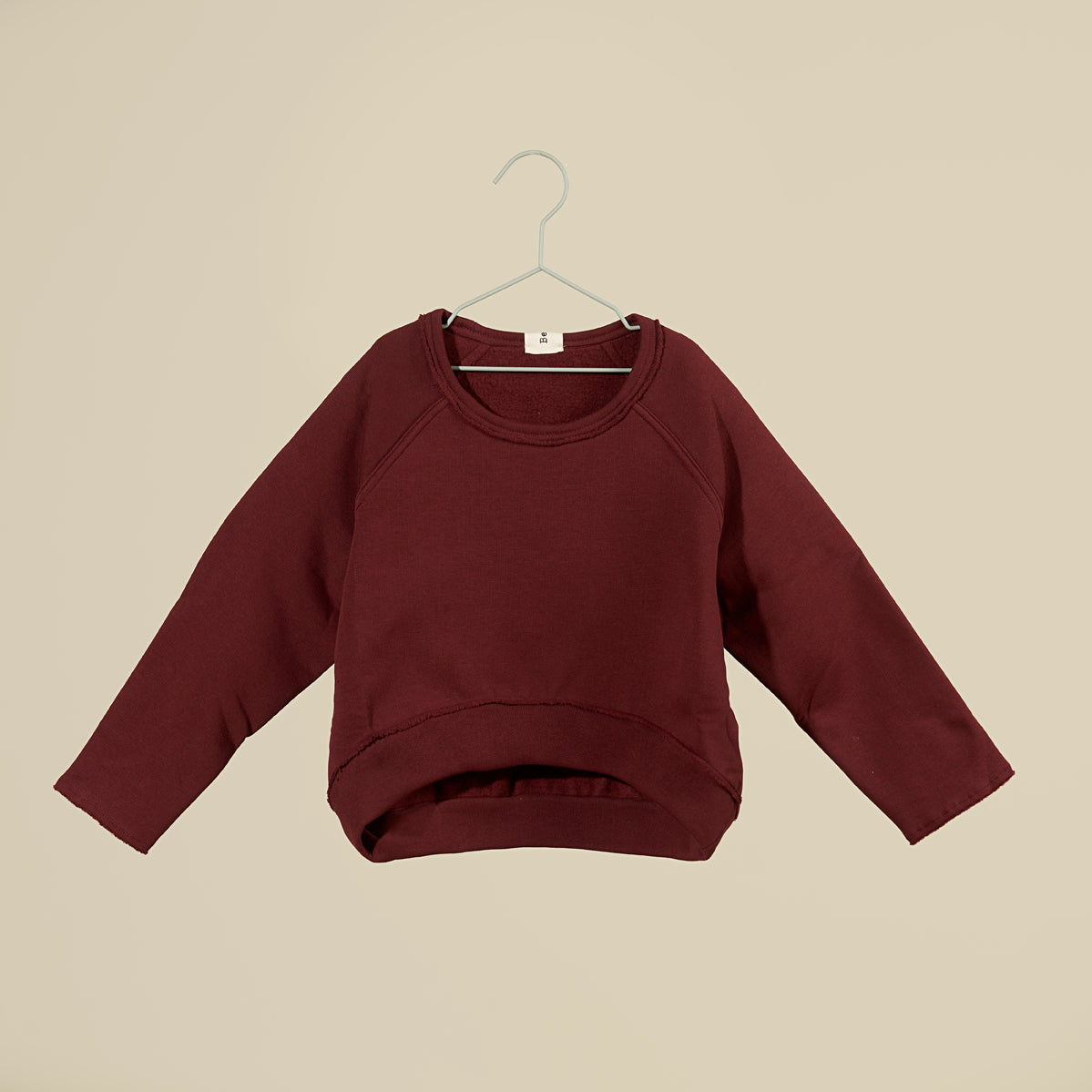 Maglia felpata bordeaux reversibile