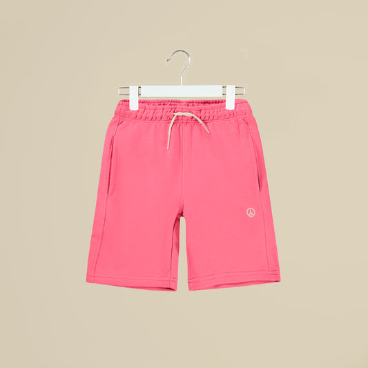 Shorts unisex in cotone blubblegum con tasche