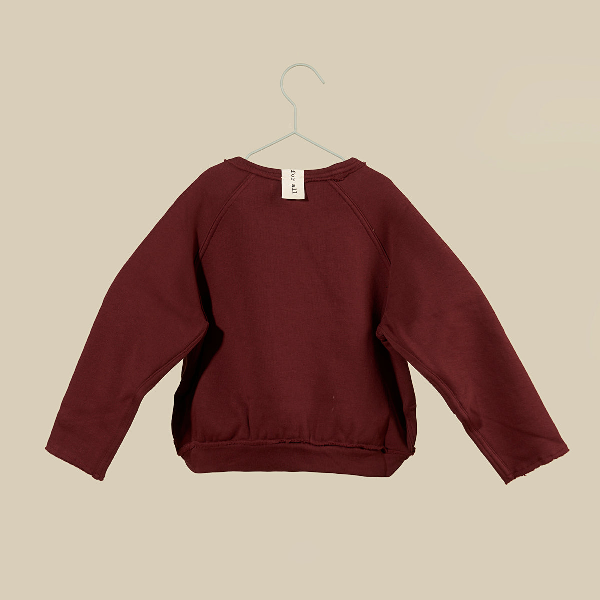 Maglia felpata bordeaux reversibile