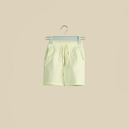 Shorts color lime in tessuto parachute