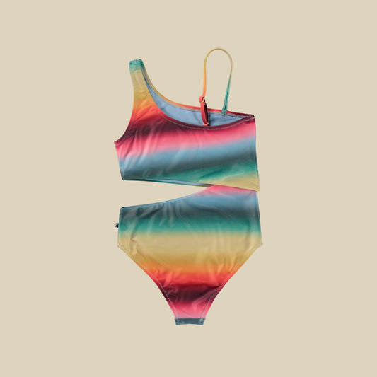 Costume intero asimmetrico Rainbow