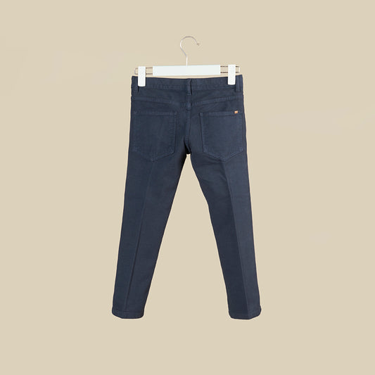 Pantalone classico blu in fustagno
