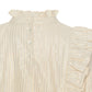 Camicia beige maniche lunghe con balze
