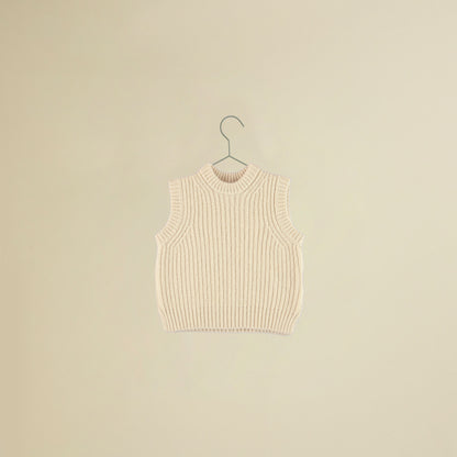 Gilet in lana color crema
