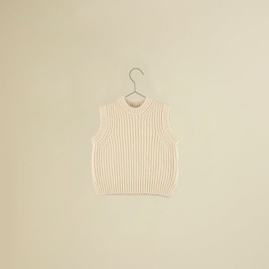 Gilet in lana color crema