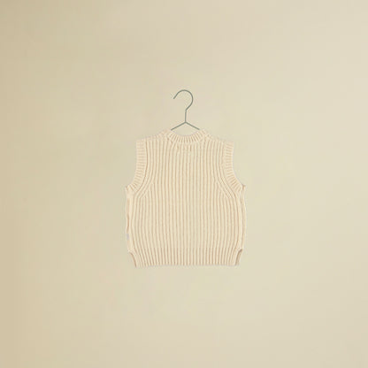 Gilet in lana color crema
