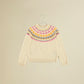 Maglione color panna in lana, maniche lunghe
