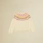 Maglione color panna in lana, maniche lunghe