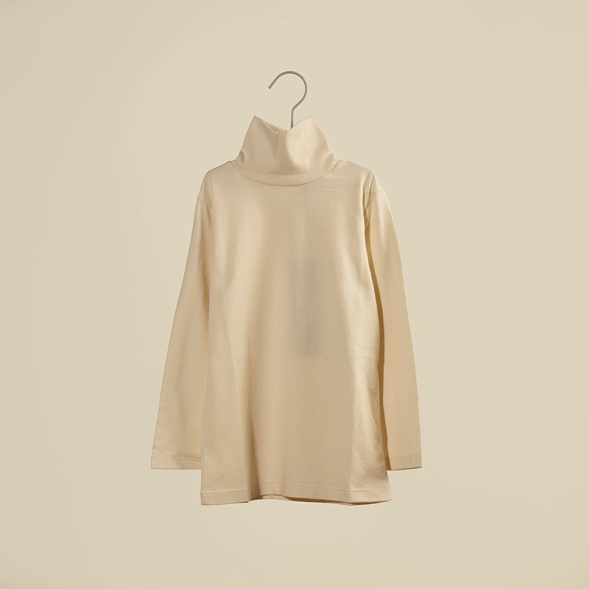 Maglia lupetto in jersey panna