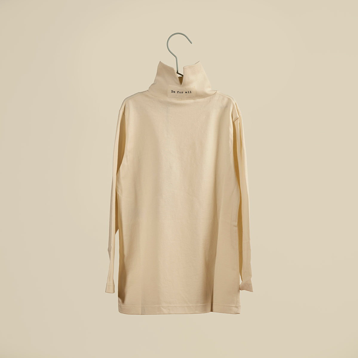 Maglia lupetto in jersey panna