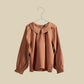 Camicetta con colletto color coccio
