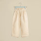 Pantalone vita alta in velluto bianco