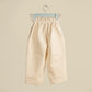 Pantalone vita alta in velluto bianco